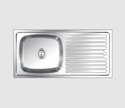 SINK ELEGANCE MEDIUM 1000X510X200 39.5X20X8" SATIN NIRALI