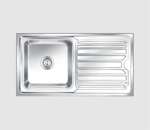 SINK OLYMPIA SMALL 950X510X230MM 37.5X20X9" SATIN NIRALI