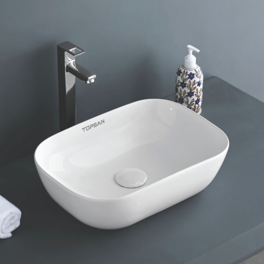 WASH BASIN TABLE TOP LOMOFY 460X315MM 18X12.5" TOPSAN